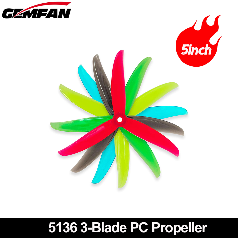 Drone Racing Propeller - Śmigła Gemfan VANOVER 5136 3-łopatowe PC